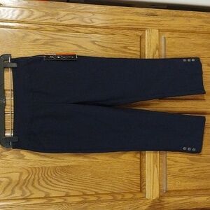 Tribal NWT Performance Stretch Flatten It Slimming Crop Pants Sz Small Ink Black